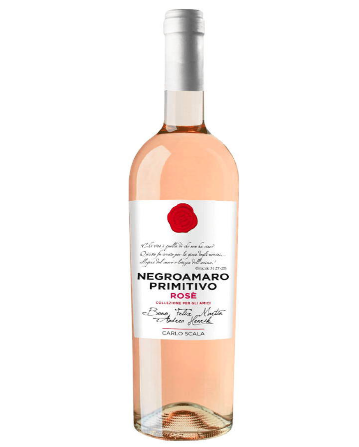 Ružové víno s bielou etiketou