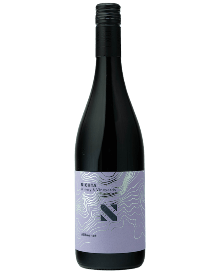 Alibernet vinárstvo Nichta, červené víno s fialovou etiketou