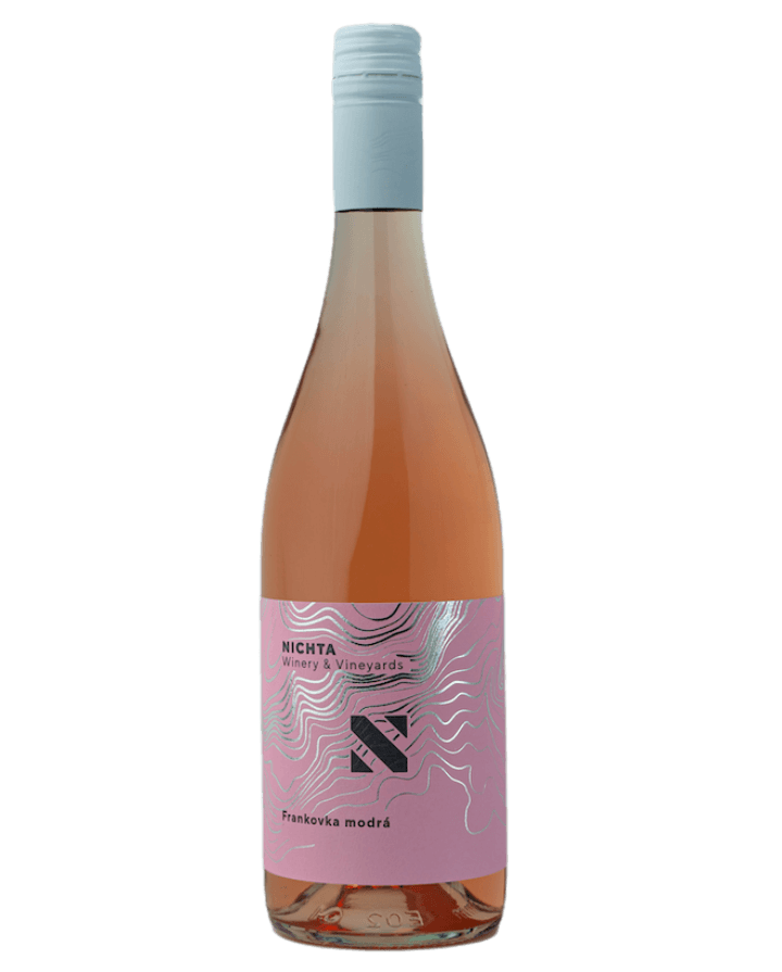 Frankovka Modrá Rosé vinárstvo Nichta, ružové víno s ružovou etiketou