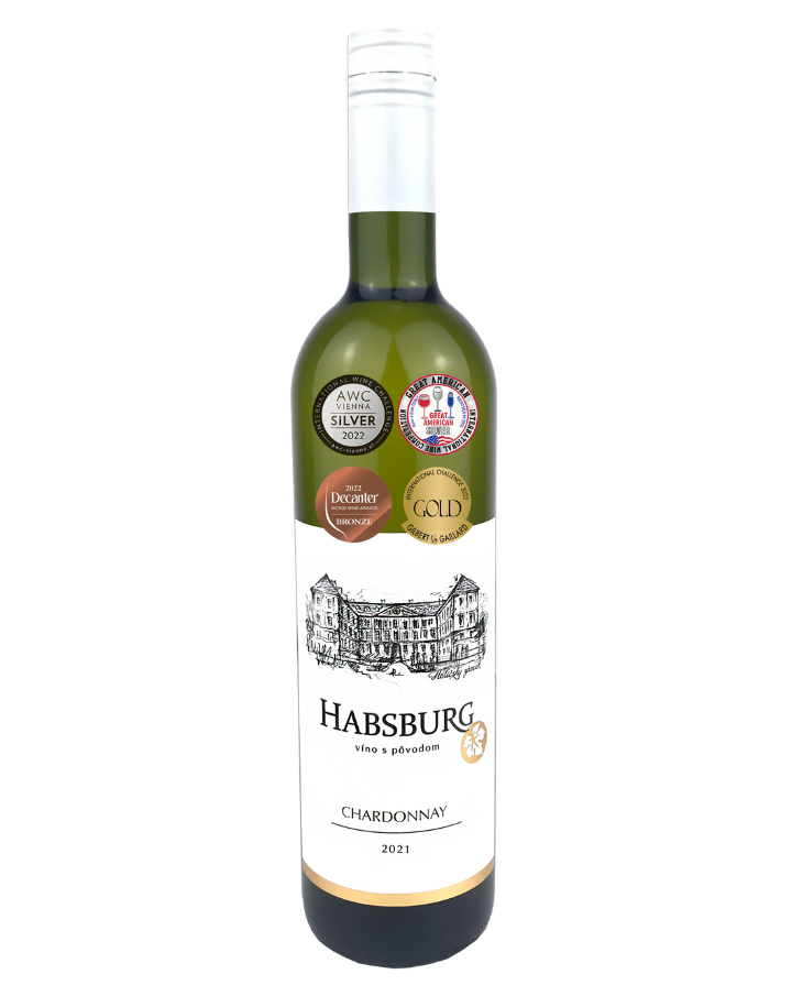 Slovenské víno Chardonnay z vinárstva Habsburg