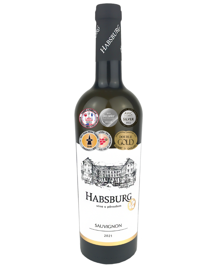 Biele víno Sauvignon slovenské vinárstvo Habsburg